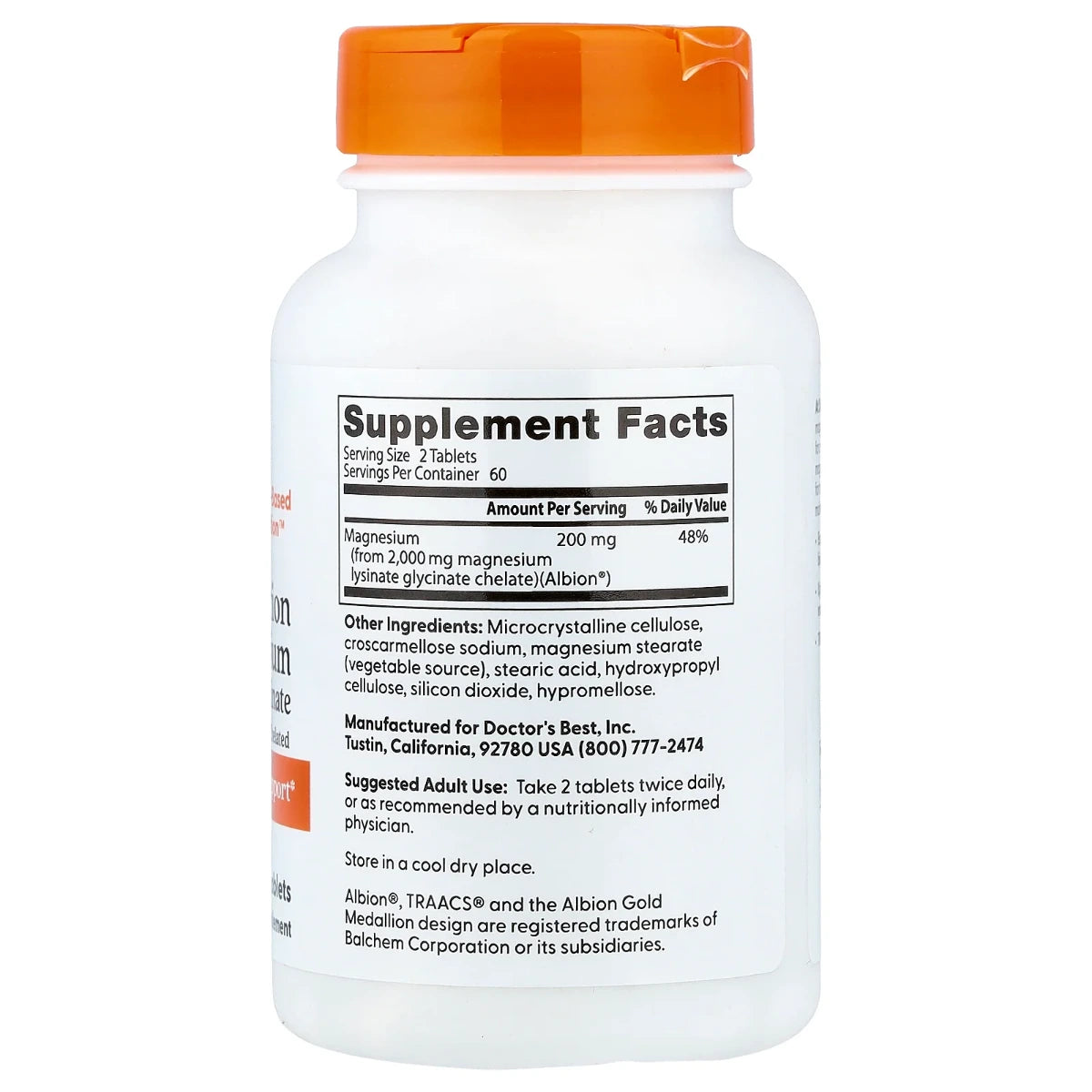 Glycinato de Magnesio 200 mg x 120 Tab Dr Best
