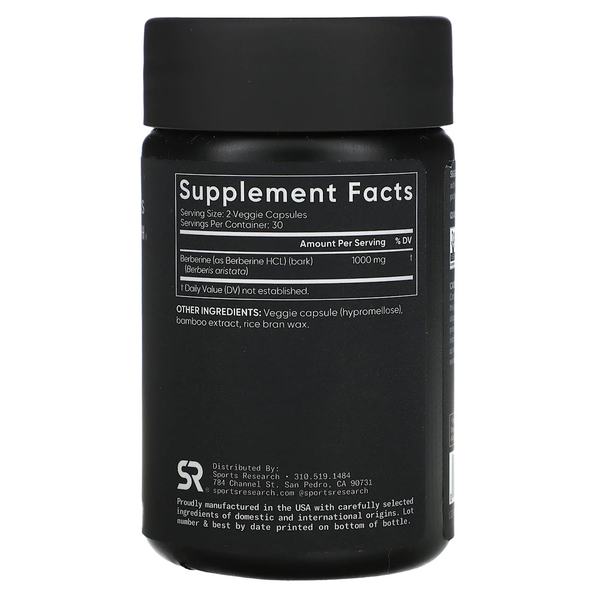 BERBERINA 1000 MG 60 CAPSULES SPORTS RESEARCH