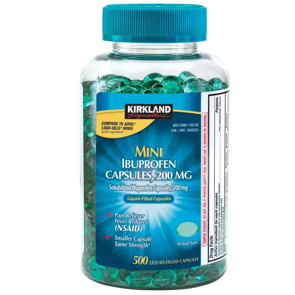 MINI IBUPROFEN 200 MG 500 LIQUID CAPSULES - KIRKLAND SIGNATURE