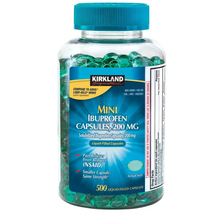 MINI IBUPROFEN 200 MG 500 LIQUID CAPSULES - KIRKLAND SIGNATURE