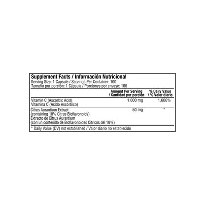 VITAMINA C 1000MG W/CIT BIOF 100C