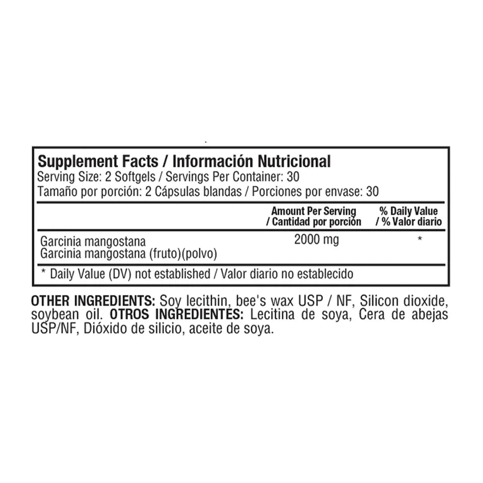 GARCINIA MANGOST 2,000 MG 60 SOFTGELS - GARCITRIX