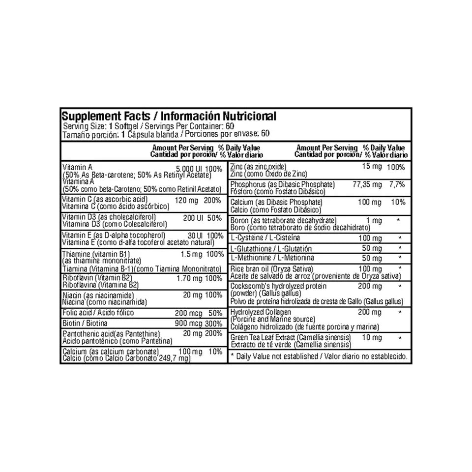 Colageno & Biotin Complex 60 soft gels - Healthy America