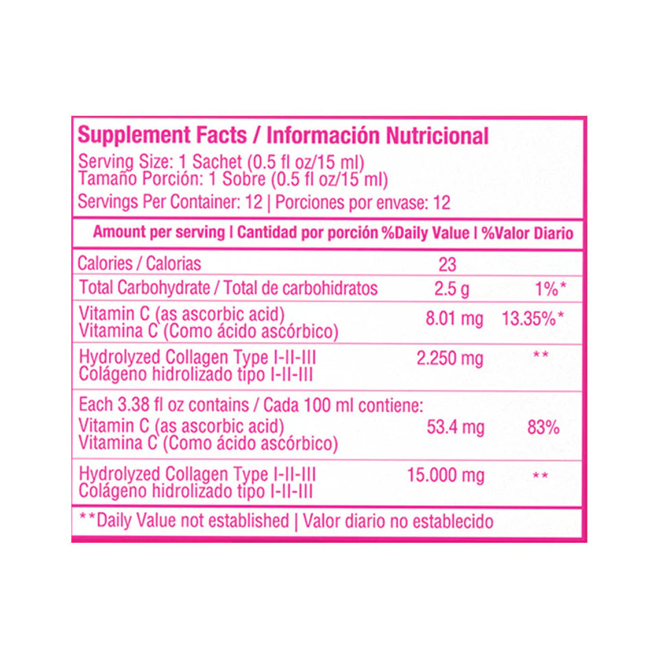 PRO-COLLAGEN 15.000 MG WITH VITAMIN C SACHETS 15 ML - HEALTHY AMERICA