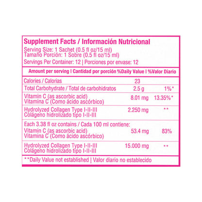 PRO-COLLAGEN 15.000 MG WITH VITAMIN C SACHETS 15 ML - HEALTHY AMERICA