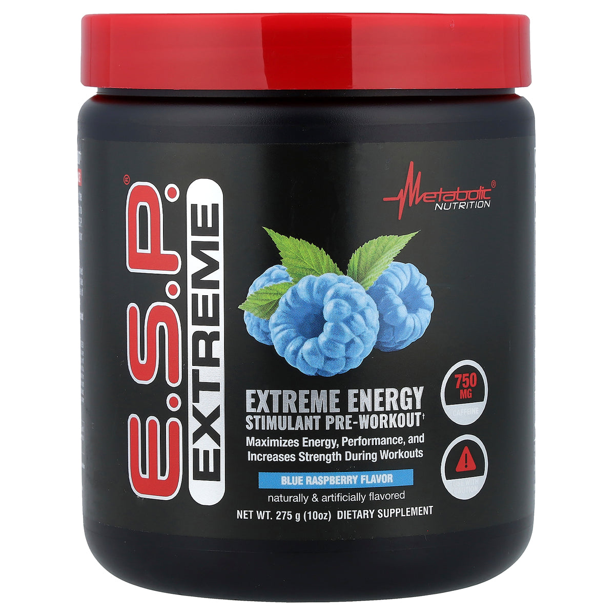 ESP EXTREME PRE-WORKOUT BLUE 275 G / 50SERV - METABOLIC NUTRITION