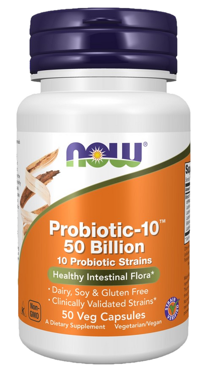 Probiotic - 10 50 billion x 50 Cápsulas - NOW