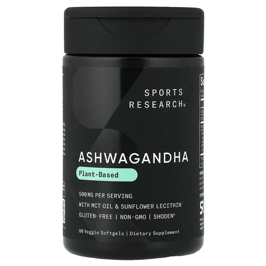 ASHWAGANDHA 60 VEGGIE SOFTGELS - SPORTS RESEARCH