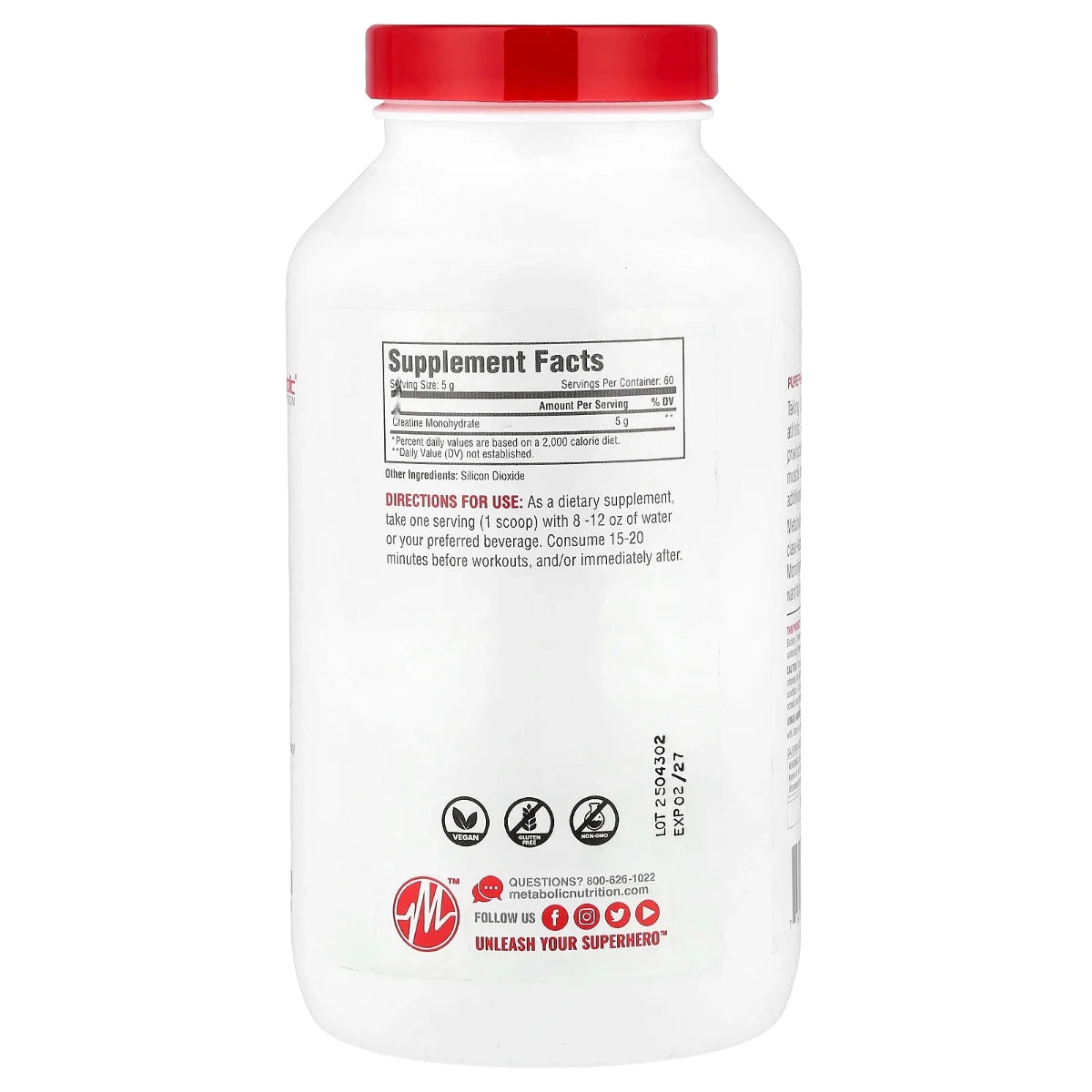 Creatina 300 g - Metabolic Nutrition