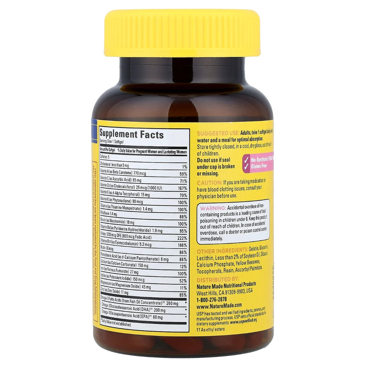 Prenatal Folic Acid + DHA 150 softgels Nature Made