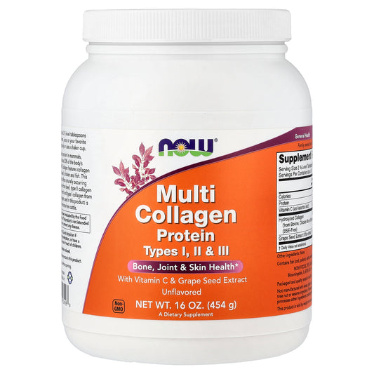 MULTI COLLAGEN PROTEIN UNFLAVORED 16 OZ 454 G - NOW Foods