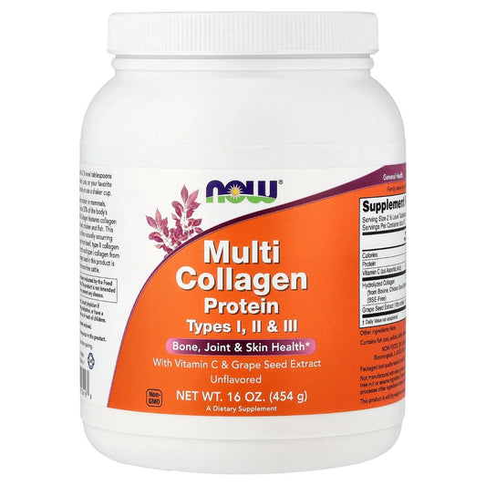 Multi Collagen Protein Unflavored 16 oz 454 g - NOW Foods