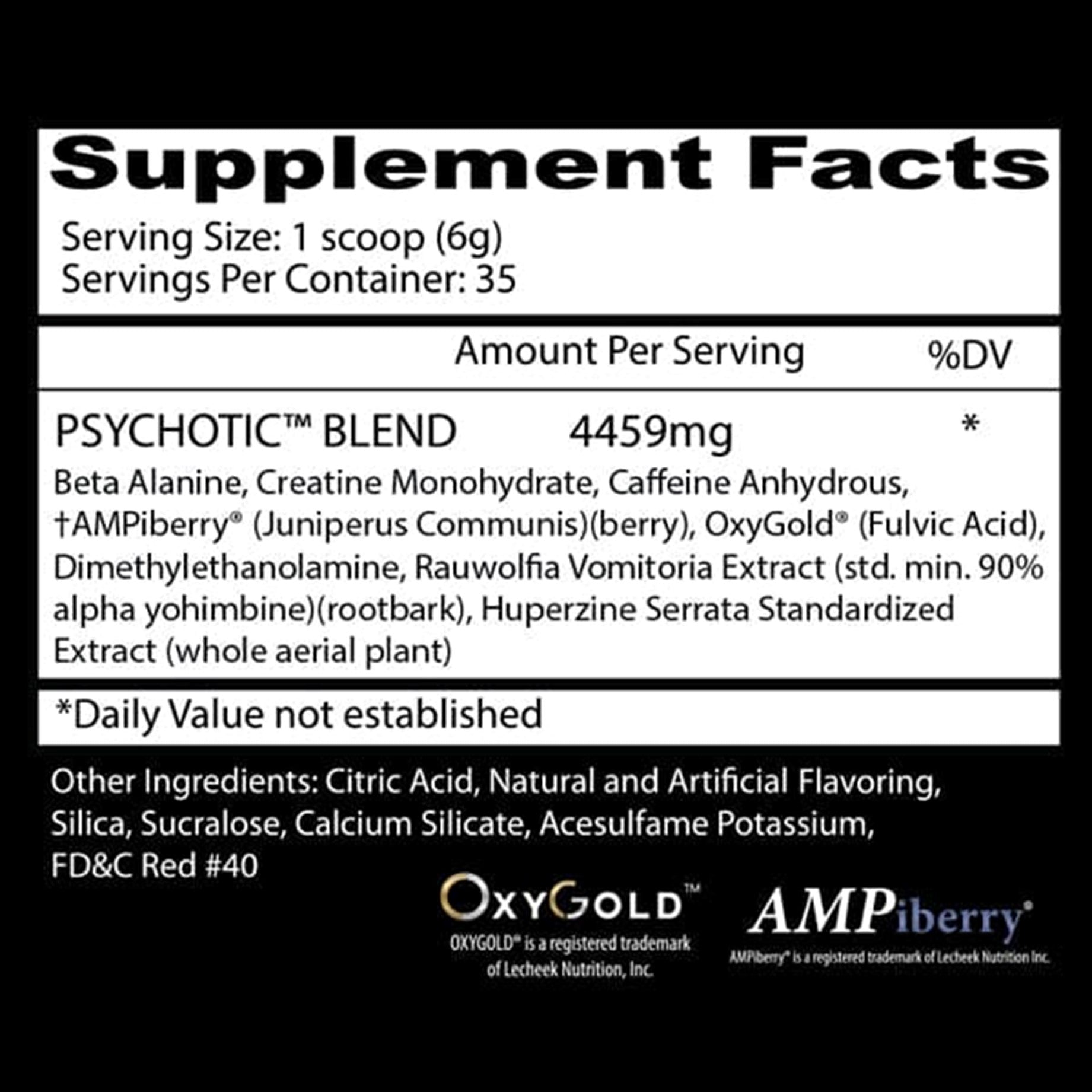 PSYCHOTIC RED 35 SERVICIOS FRUIT PUNCH - INSANE LABz