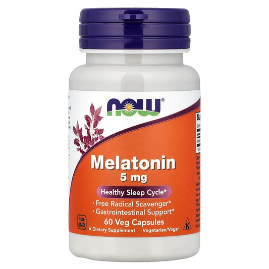 MELATONINA 5 MG / 60VCAP - NOW FOODS