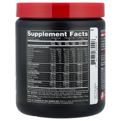 ESP EXTREME PRE-WORKOUT BLUE 275 G / 50SERV - METABOLIC NUTRITION