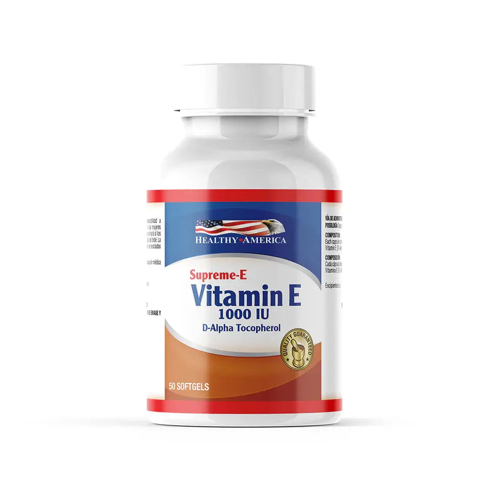 SUPREME-E VITAMINA E 1000 IU 50 SOFTGELS - HEALTHY AMERICA