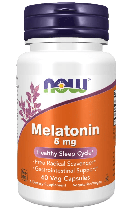 Melatonina 5 mg 60 cap - NOW