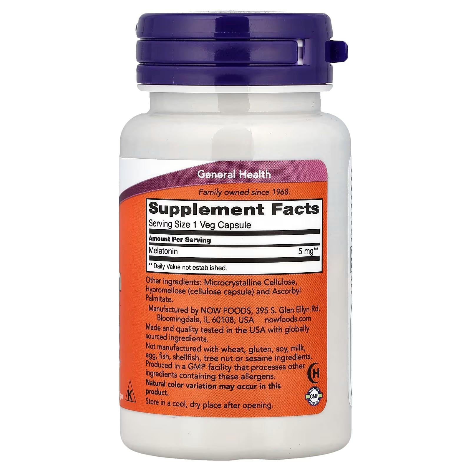 MELATONINA NOW 5MG / 60VCAP