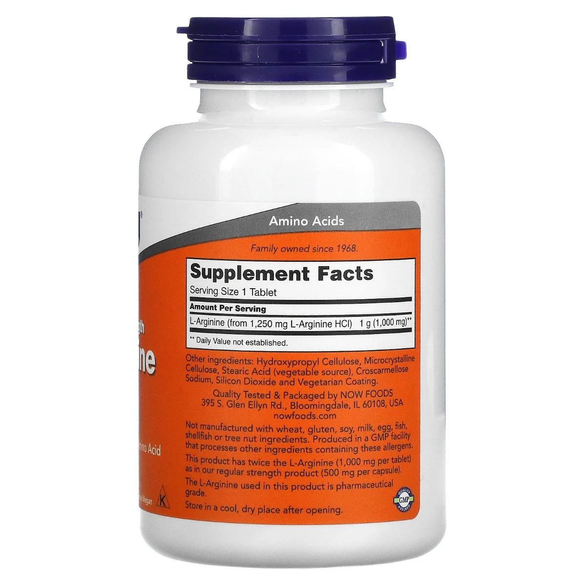 Arginine 1000 mg 120 caps NOW