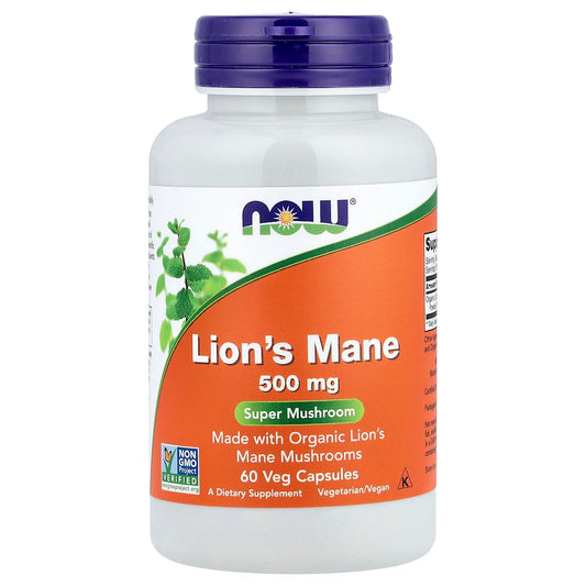 MELENA DE LEON 500 MG 60 CÁPSULAS - NOW FOODS
