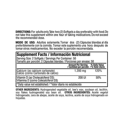 LIQUID ABSORBABLE CALCIUM 1200 MG PLUS VITAMIN D3 100 - HEALTHY AMERICA