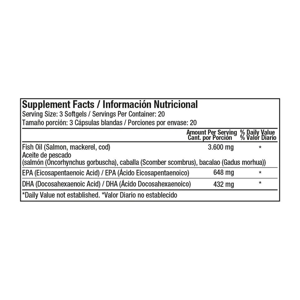 Omega 3 Fish Oil 1200 mg 60 - Healthy America