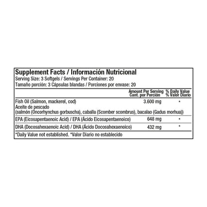 Omega 3 Fish Oil 1200 mg 60 - Healthy America