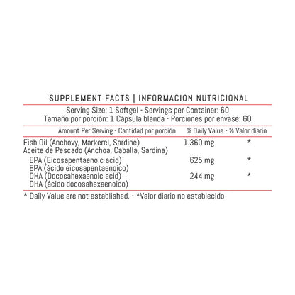 Fish Omega 3 1360 mg 60 Softgels - Healthy America