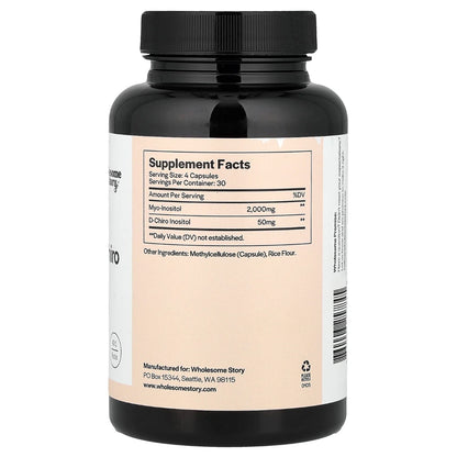 Myo & D-Chiro Inositol 40:1 Ratio 120 capsules Wholesome Story