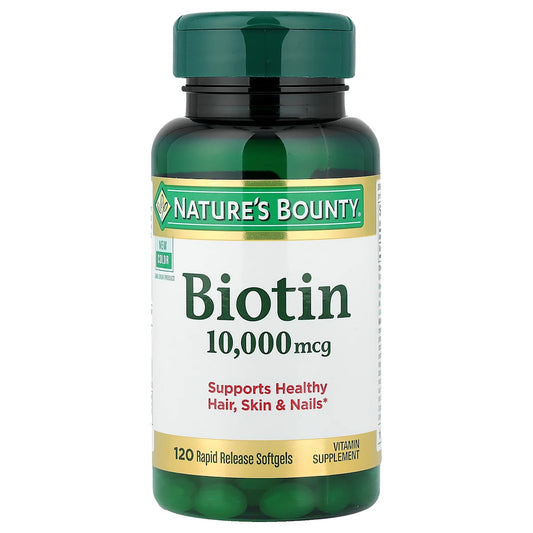 BIOTIN 10000 MCG 120 SOFTGELS - NATURE'S BOUNTY