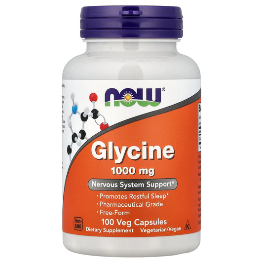 GLYCINE 1000 MG 100 VCAPS - NOW FOODS