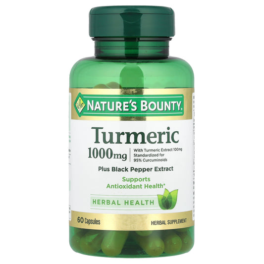 TURMERIC CÚRCUMA 1.000 MG + PIMIENTA 5 MG X 60 - NATURE'S BOUNTY
