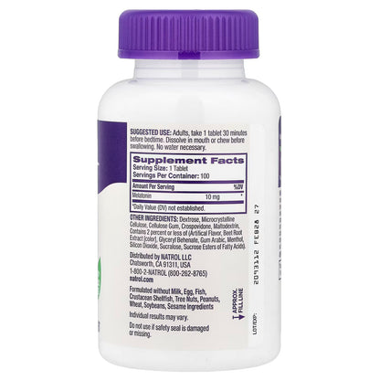 Melatonina 10 mg 100 tablets Natrol