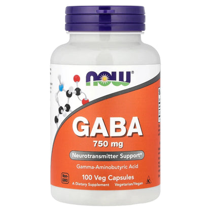 NOW GABA 750mg 100 cap