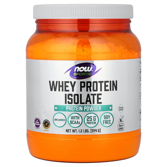 WHEY PROTEIN ISOLATE PURE UNFLAVORED - NOW FOODS