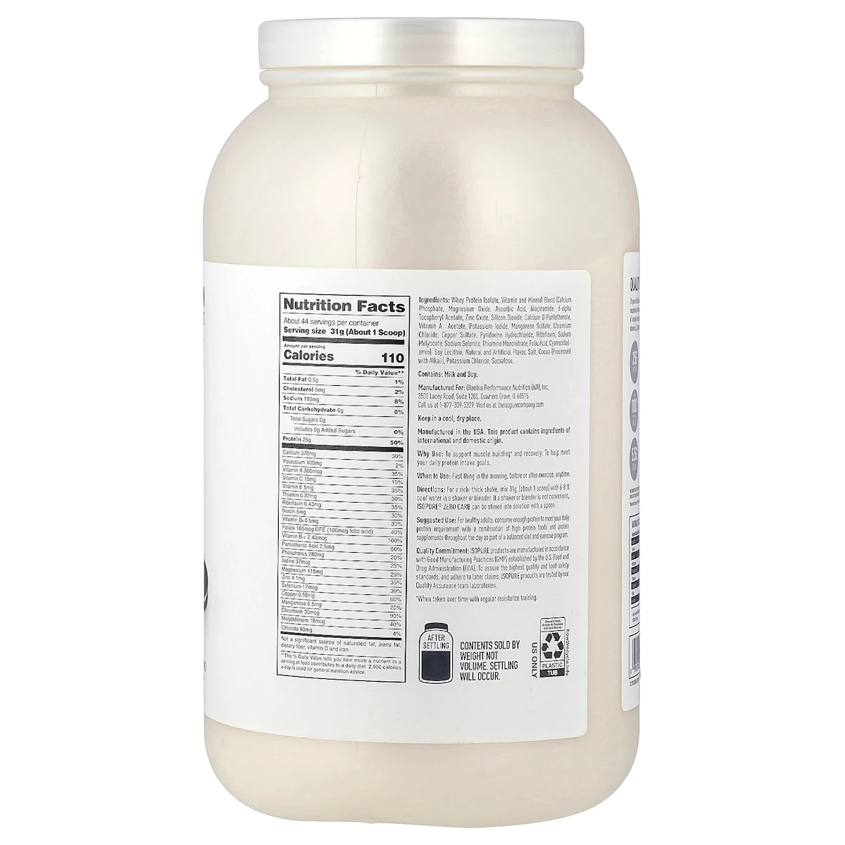 ISO PURE 3 LB COOKIES AND CREAM - ISOPURE