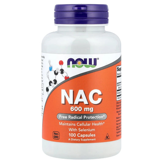 NAC 600 mg 100 cápsulas - NOW Foods