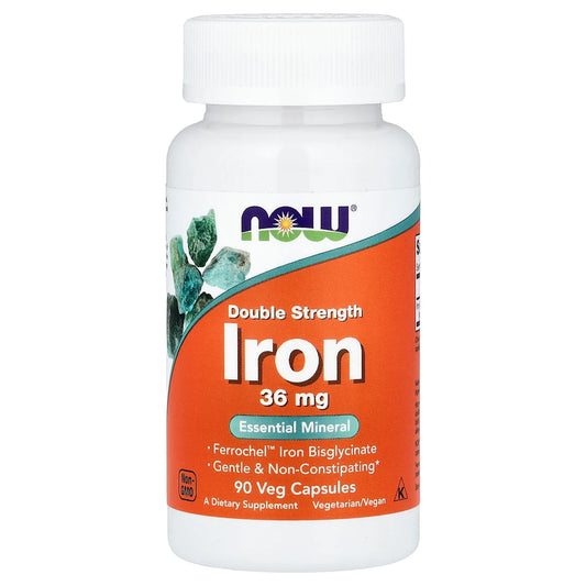 IRON 36 MG FERROCHEL 90 CÁPSULAS - NOW FOODS