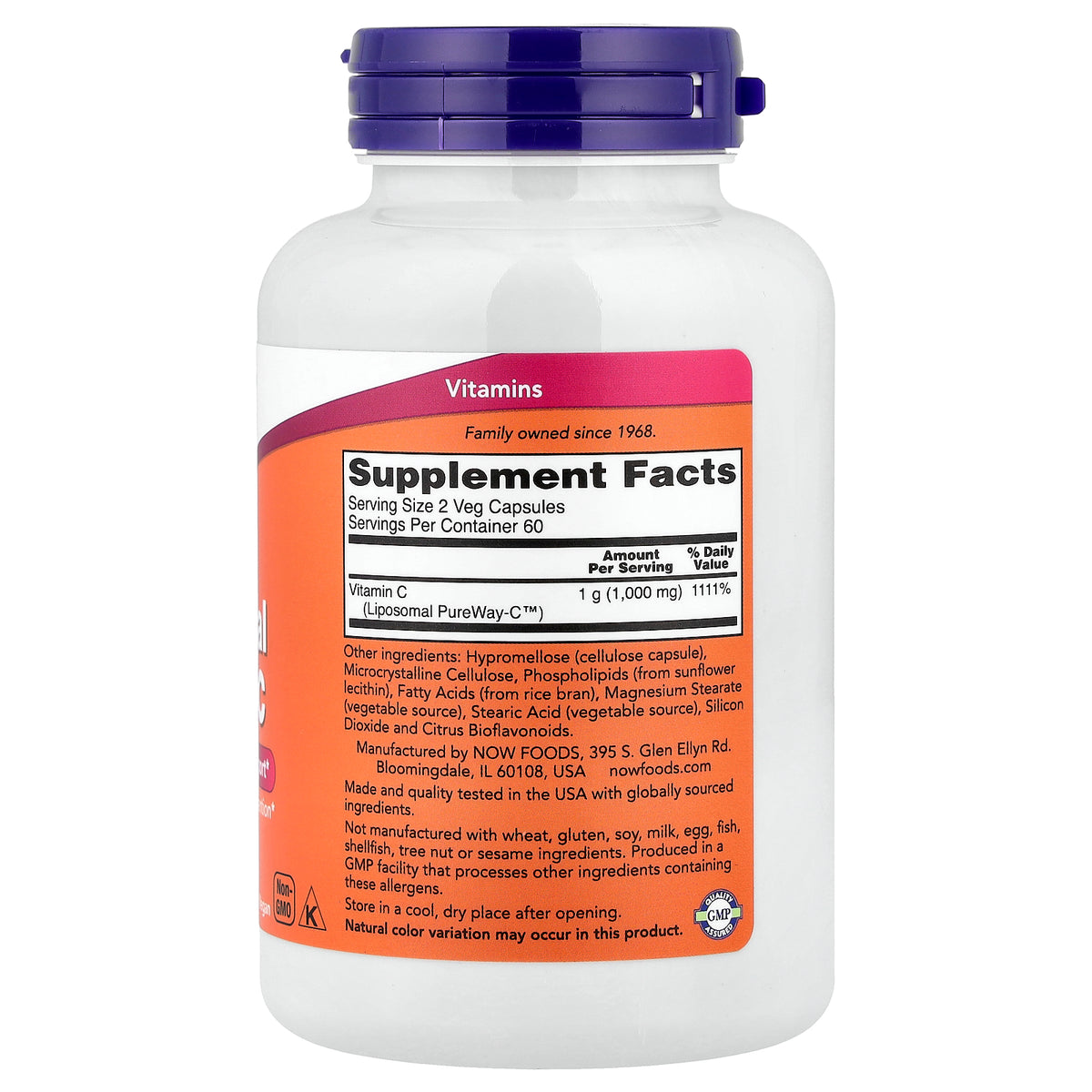 VITAMINA C LIPOSOMAL 120 CÁPSULAS - NOW FOODS