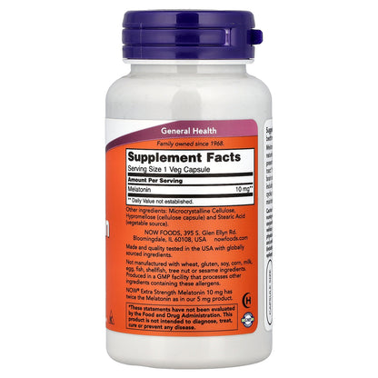 MELATONINA 10 MG - NOW FOODS