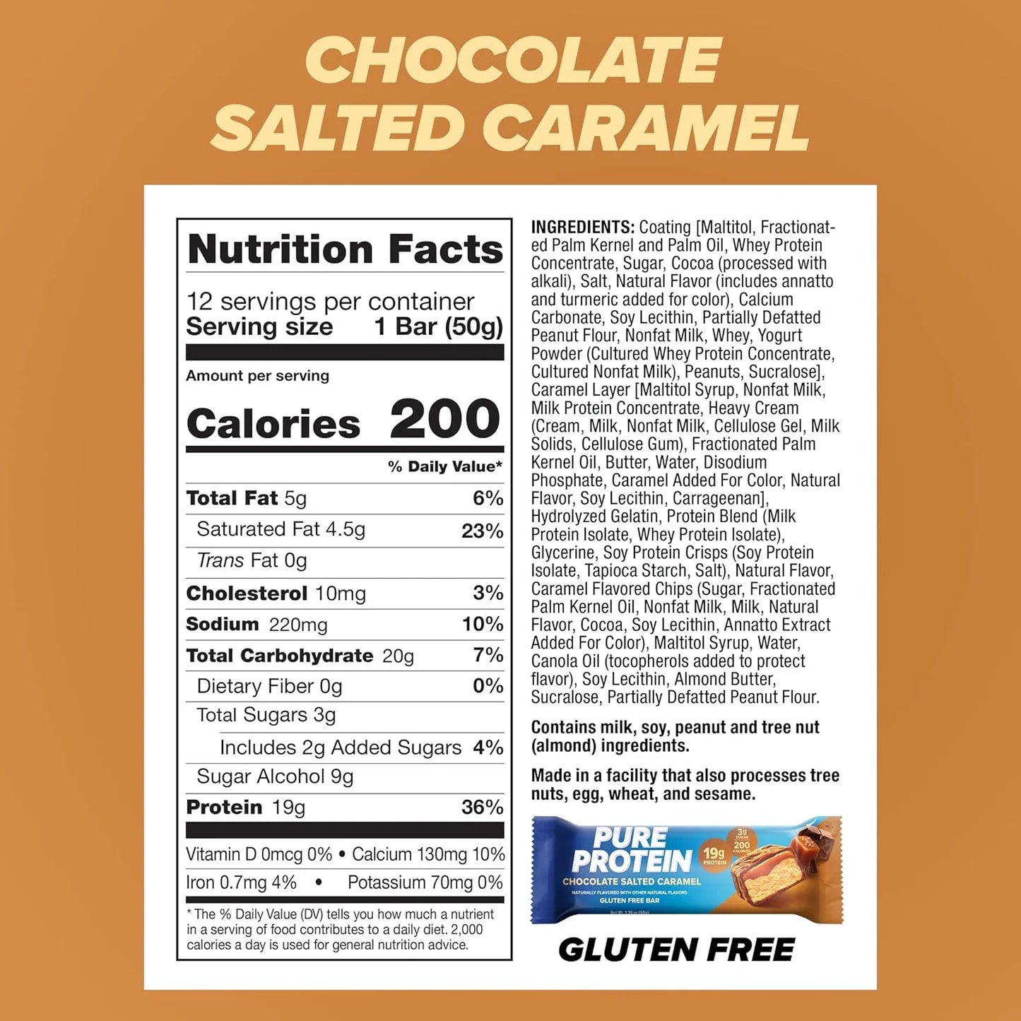 PROTEIN BAR CHOCOLATE SALTED CARAMEL - PURE PROTEIN