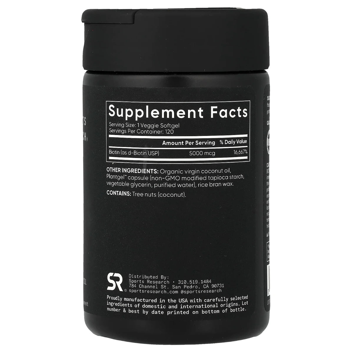 Biotin Extra Strength 5000 mcg 120 softgels Sports Research