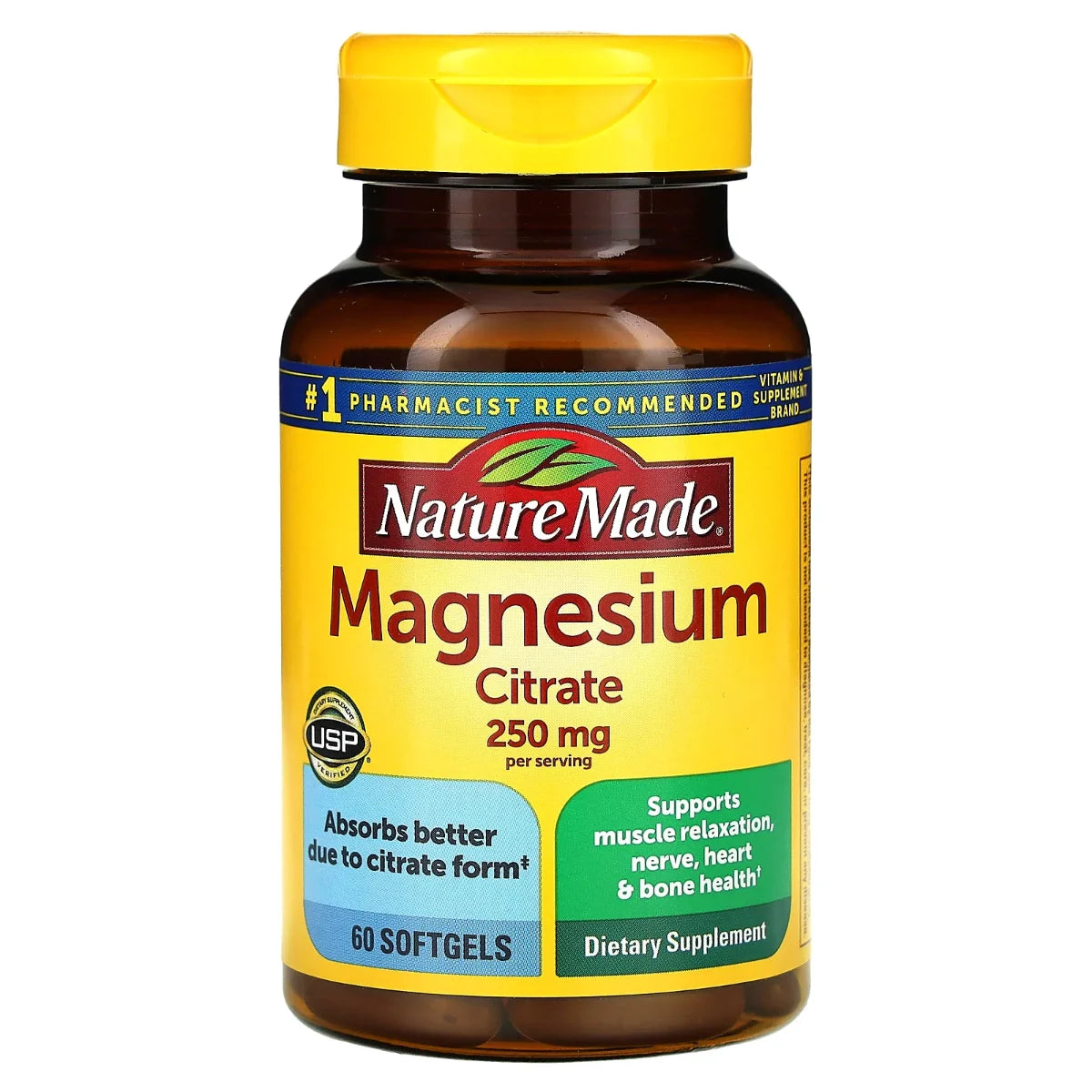 Magnesium Citrate 250 mg 180 softgels Nature Made