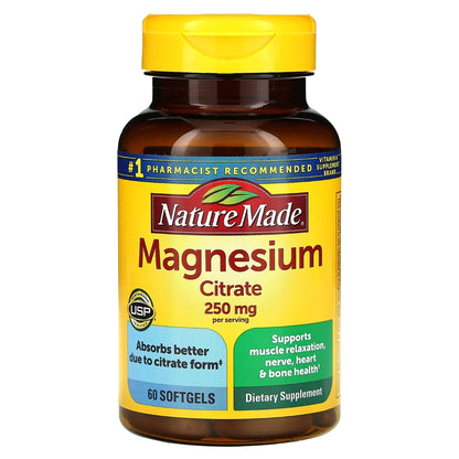 Magnesium Citrate 250 mg 180 softgels Nature Made