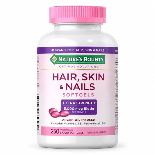HAIR SKIN & NAILS 5000 MCG – 250 CÁPSULAS | NATURE’S BOUNTY