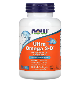 Ultra Omega 3 con vitamina D-3 X 90 cápsulas