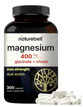MAGNESIO GLYCINATO + CITRATO 300 CAPSULAS - NATUREBELL