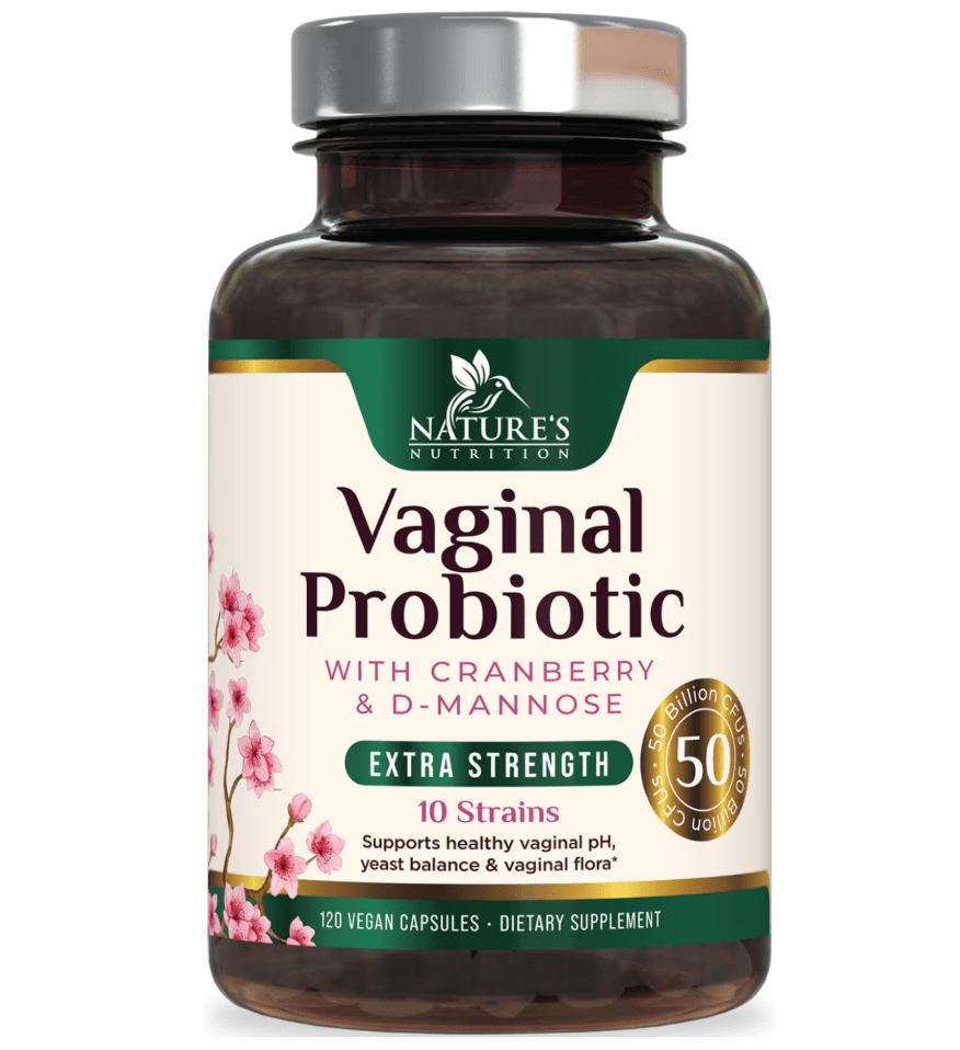 PROBIOTICOS VAGINALES 50 BILLONES + CRANBERRY + DMA„OSA X 120 CAP NATURES NUTRITION