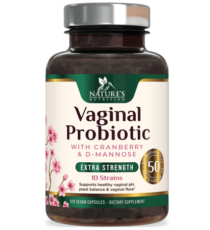 Probioticos Vaginales 50 Billones + Cranberry + Dmañosa 120 Capsulas - Natures Nutrition