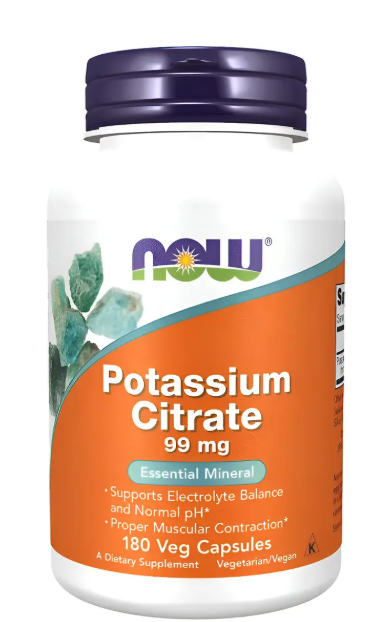 Potasio Citrato 180 Capsulas - NOW
